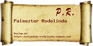 Paleszter Rodelinda névjegykártya